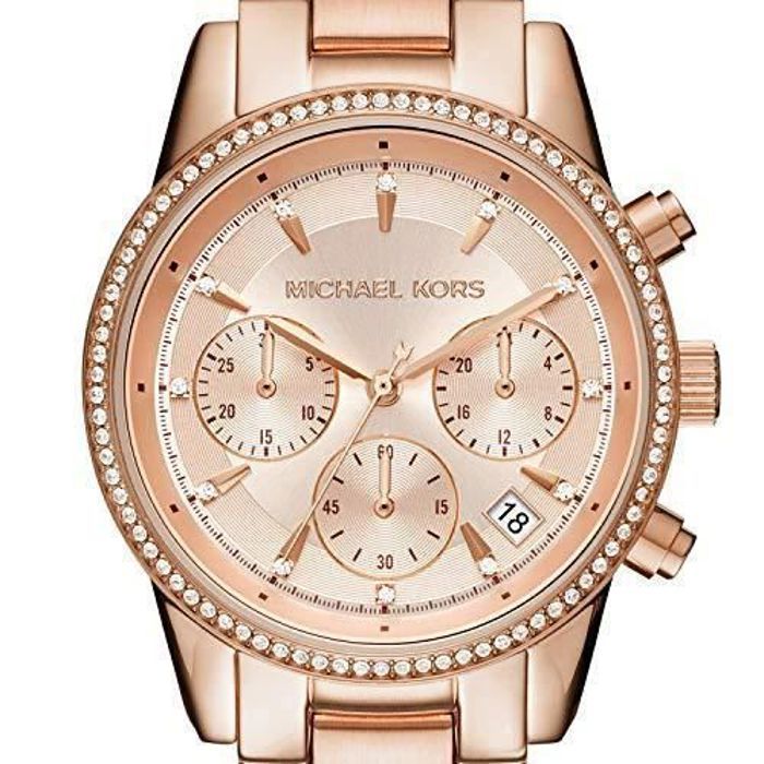 Michael Kors Femme Chronographe Quartz Montre avec Bracelet en Acier Inoxydable MK6357 Achat vente montre Femme Acier Cdiscount
