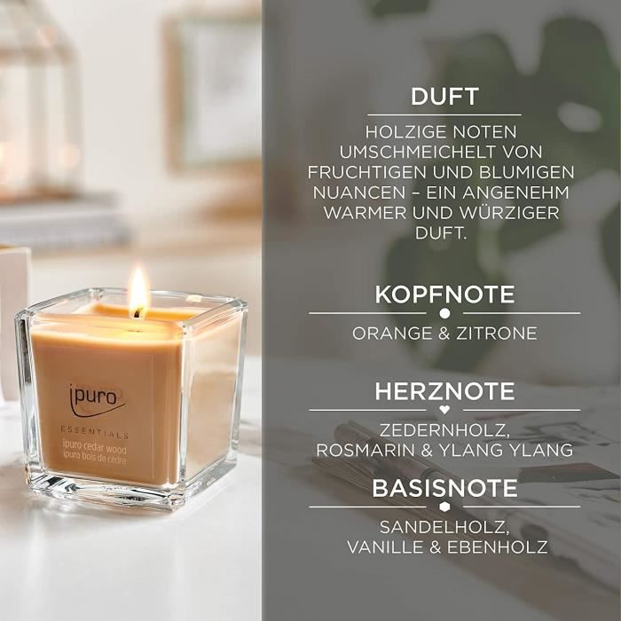 Ipuro - bois de cèe décoratif - bougies parfumées minimalistes et