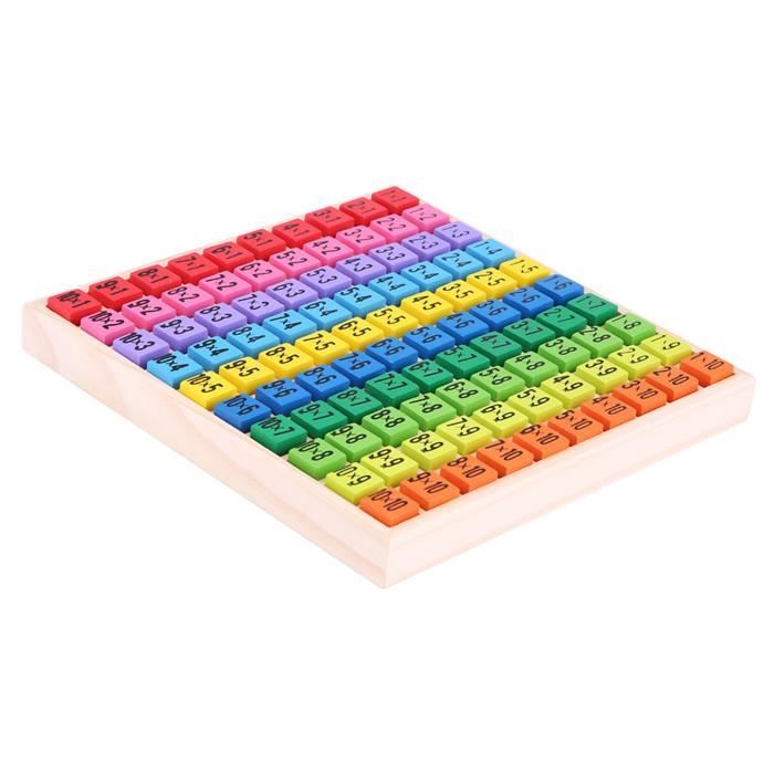 Jeu De Timbres Mathématiques En Bois – Chiffres 1, 10, 100, 1000 – Additions, Soustractions, Multiplications, Dès 3 Ans
