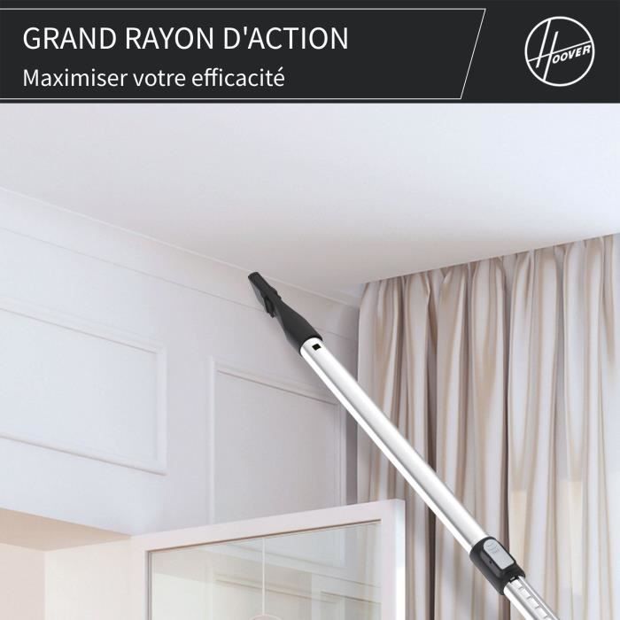 Hoover KS30PAR Aspirateur Traîneau Sans Sac Multi-Cyclonique 550W - 1.8L - Brosse Parquet