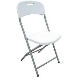 41 x 46 x 80 cm PEGANE Lot de 4 chaises de Jardin Pliante Blanc Mat Dim 