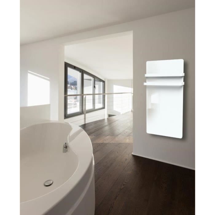 Carrera Dryer S 1000 Watts Radiateur Seche Serviettes Electrique Programmable Lcd Facade En Verre Blanc 2