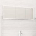 :)91395 GRAND Miroir de salle de bain ECONOMIQUE - Miroir mural - Style baroque Blanc brillant 90x1,5x37 cm Aggloméré-0