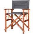 Chaise pliante en bois d'eucalyptus FSC® anthracite - CASARIA - Confortable et durable-0