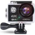 Caméra Sport COOAU 4K WiFi Étanche 30M avec Batteries Rechargeables 1050mAh et 19 Accessoires-0
