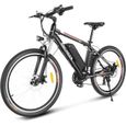 Vélo électrique tout-terrain 26" ANCHEER - Batterie 36V 12.5Ah - Vitesse jusqu'à 25 km/h - Noir-0
