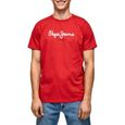 T-Shirt Pepe Jeans Eggo Rouge pour Homme-0