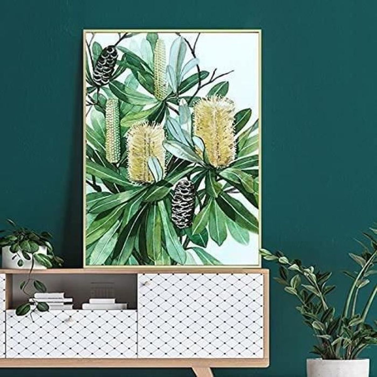 Tableaux Posters et Arts décoratifs Fleur d'or Feuille Verte Toile