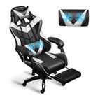 MAGICFOX Chaise Gaming Massante Ergonomique avec Support Lombaire Massage, Appui-tête et Repose-pied, Hauteur Réglable Inclinable 90 °-135 °