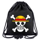 N.A Sac à Dos One Piece – Sac Cordon - Sac de Sport Léger et Pratique avec Logo Skull Chapeau de Paille