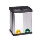 Poubelle à pédale Tri sélectif Inox 2 bacs 8L MSV