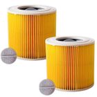 AWINKER 2 Remplacement Cartouches Filtrantes Filtre pour Aspirateur Kärcher Eau et Poussières WD2 WD3 WD3P avec Brosse de Nettoyage