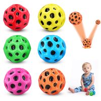 Sauts Balle en Caoutchouc, 6 pièces Space Ball,Bounce Ball Mini Bouncing Ball Toy,Haute Balle de Rebond Trou de Lune Balle de Lave