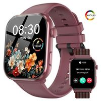 FeipuQu Montre Connectee Femme avec Appel Bluetooth,1.96" AMOLED Smartwatch,Sommeil, SpO2,Tracker d'activité, Android iOS