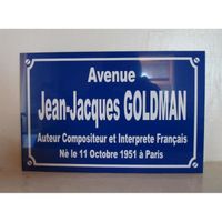 plaque de rue place JEAN JACQUES GOLDMAN ojet collector cadeau pour fan de JJ GOLDMAN  chanteur paris