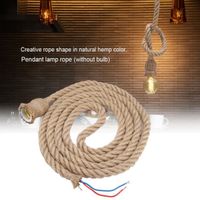 ARAMOX corde de chanvre de lampe 3m E27 Vintage corde de chanvre plafonnier Base suspension lampe porte-ampoule 85-265V