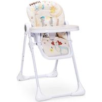 Chaise Haute Bébé Convertible Pliable 4 en 1 - COSTWAY - Beige - Réglable - 6 à 36 mois