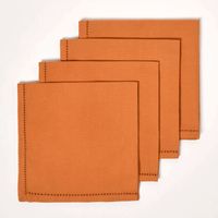 Clinique Du Coton Lot De 12 Serviettes De Table Lin 50 X 50 Cm - Serviettes De Table Tissu Avec De La Dentelle, Serviettes De Table Mariage - Beige