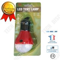 TD® Lampe de main Portable Rouge 3 LED Camping Tente Ampoule pêche Lanterne Lampe torche