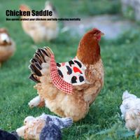Manteau Pour Poules 4PCS Selle De Poulet Tablier Pour Poule Avec Sangles Élastiques FONGWAN Fixateur De Protection En Plumes Rouge Blanc Selle Poule Réglable Lavable
