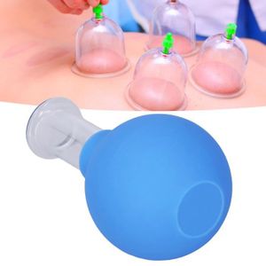 F-blue 4pcs Corps Boîtes à Vide Silicone Ventouses Coupes Jar en arrière Lifting du Visage Massage Anti-Cellulite de Massage daspiration