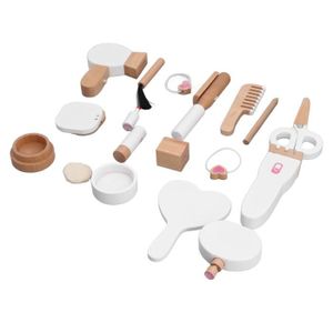 COFFRE À JOUETS Atyhao kit de jouets cosmétiques en bois Ensemble de Jouets de Maquillage en Bois pour Filles, Kit de Salon de puericulture j 10697