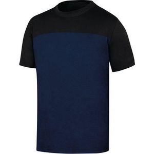 VÊTEMENT DE PROTECTION Tee-shirt 100% coton GENOA2 bleu marine-noir T3XL - DELTA PLUS - GENO2MN3X