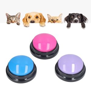 Jouets pour chiens à mâcher 4 pièces bouton parlant boutons d'entraînement  enregistrables pour chiens Buzzer avec coussinet antidérapant