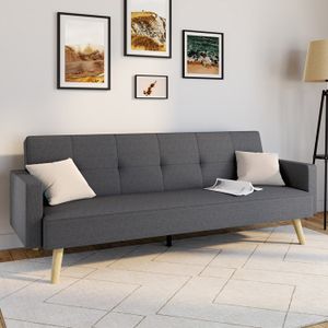 Canape Convertible 3 Places Gris Scandinave Achat Vente Pas Cher