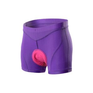CUISSARD DE CYCLISME Shorts de Cyclisme Femmes sous-Vêtements 3D Gel Rembourrés, Cuissard Velo Femme à Sechage Rapide Confort Respirant Shorts,Mauve