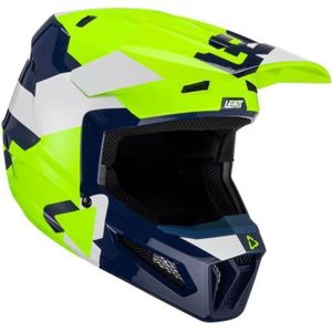 CASQUE MOTO SCOOTER Casque moto cross Leatt 2.5 23 - fluo vert/bleu foncé/blanc - L