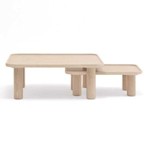 TABLE BASSE Tables basses gigognes rectangulaire Bois clair - 