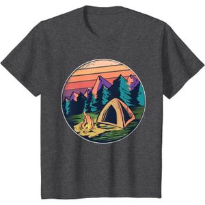 TENTE DE CAMPING Sauvage, Tent Life Great Outdoors Campfire T-Shirt[W5424]