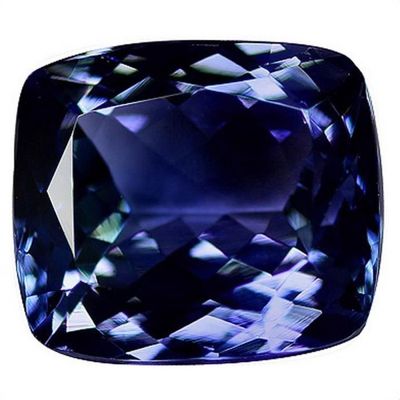 Pierre Naturelle De Tanzanite Bleue - 4.80 Ct - Coupe Coussin Émeraude 11x8 Mm - Certifiée GDL