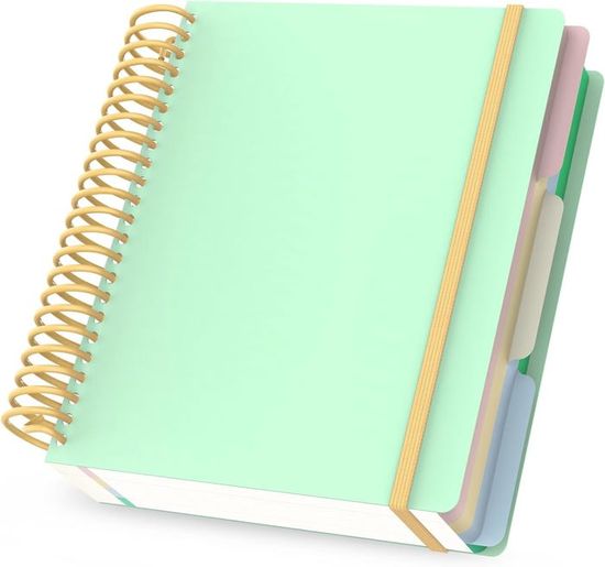 Carnet Spirale A4 Ligné - 300 Pages | Couverture Rigide Vert | Yarotm
