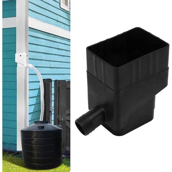 Kit De Dérivation De Baril De Pluie Pour Tuyau De Descente De 5,1 X 7,6 Cm U2013 Système De Connecteur De Dérivation D'eau De Pluie Compatible Avec Les Becs De Descente Rectangulaires