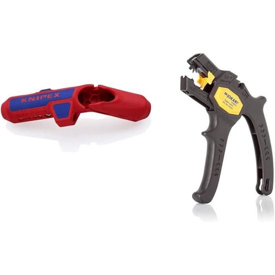 KNIPEX ErgoStrip Universeel ontmantelingsgereedschap voor linkshandigen op ZB-kaart 135 mm, 16 95 02 SB