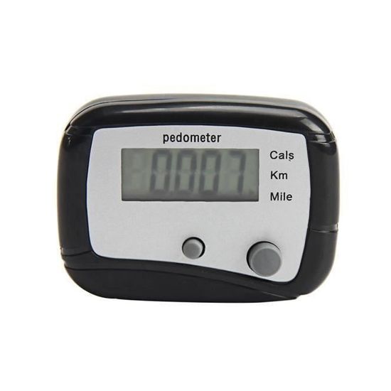 Podomètre De Poche Avec Clip De Ceinture - Compteur De Pas Simple, Grand Écran LCD (Bleu)