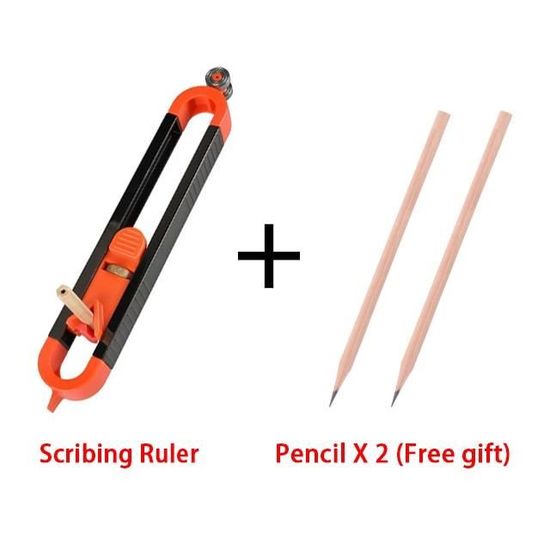 Jauge De Contour Réglable Avec 3 Crayons - Outil De Traçage De Profils Pour Menuiserie, Métallerie - Précision Et Verrouillage