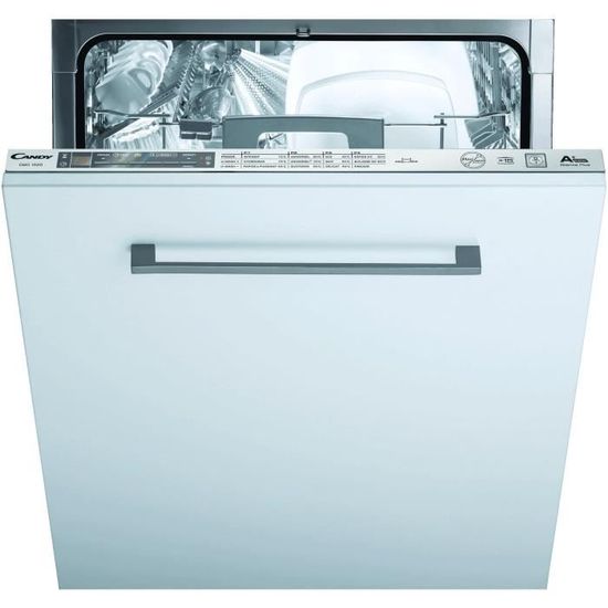 Lave Vaisselle CANDY CMD1520 - Encastrable - 60 cm Largeur - 15 couverts - A + - 44 db - Noir