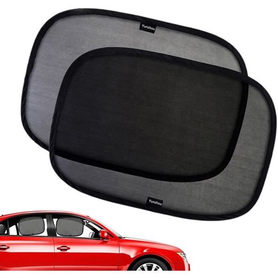 2 Pare-Soleil Voiture Bébé 45x36cm - Extra Sombre, 8 Ventouses, Protection UV97%