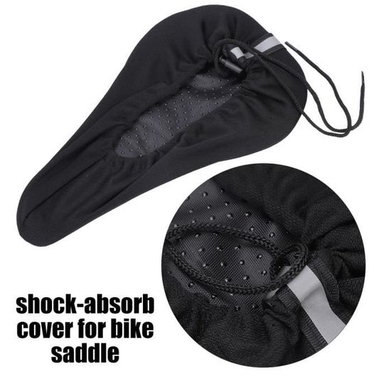 Housse De Selle Vélo SR OFO EXTRA - Lycra Souple Taille Moyenne - Noir - Neuf