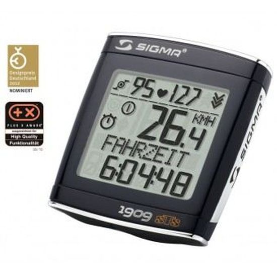 Compteur vélo Sigma BC 1909 STS (sans fil) Cdiscount Sport