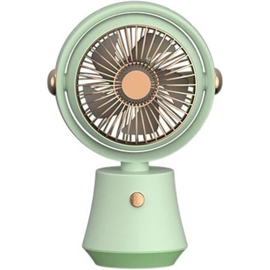 Ventilateur Portable Lepwings - USB Rechargeable, 4 Vitesses, Pliable 180° - Pour Bureau, Voyage, Maison