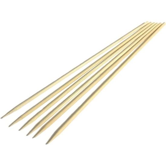 Lot de 100 pics à brochette 25 cm en bambou - Maison