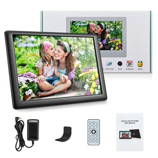 Cadre Photo Numérique 7 Pouces Écran LED - Lecteur Publicitaire USB Avec Diaporama Et Musique