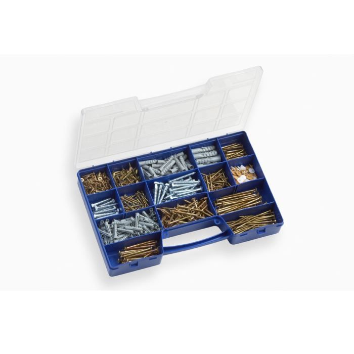 MEISTER Boîte d'assortiment 620 vis autovrill.