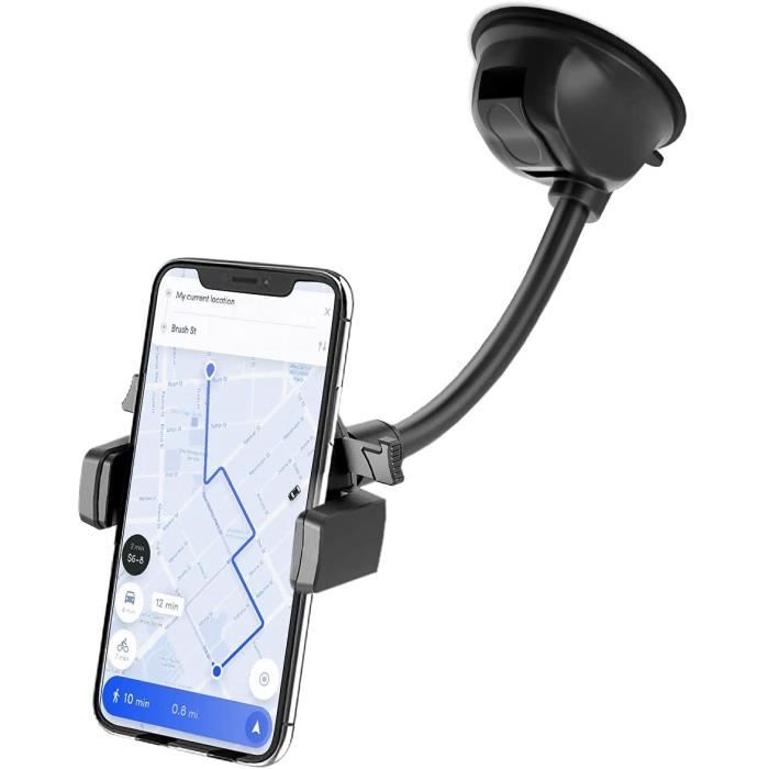Support telephone voiture pour parebrise de tableau de bord, suport