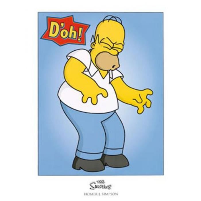 Les Simpson Poster Reproduction Homer Simpson D Oh 80 X 60 Cm Cdiscount Maison