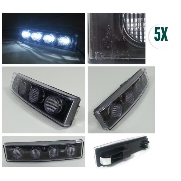 5 x LED Feux Visière Lumière Blanc SCANIA 4 R séries VOLVO DAF MAN E4 -marque
